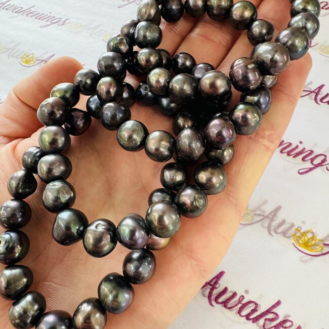 Haitian Grey Black Pearl Bracelet - 10mm
