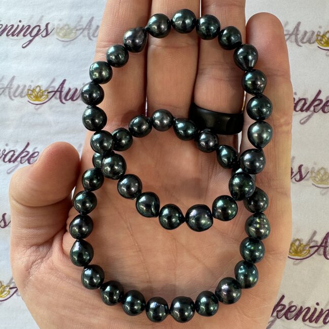 Japanese Akoya Black Pearl Bracelets - 8mm