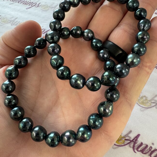 Japanese Akoya Black Pearl Bracelets - 8mm