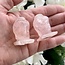 Rose Quartz Buddha Head-Mini
