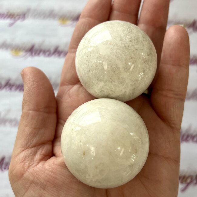 White Moonstone Sphere Orb-40mm