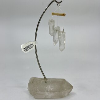 Clear Quartz Points on Clear Quartz Point Desk Chimes - 5.5" Home Decor Rough Raw Natural