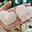 Selenite (Satin Spar Gypsum) Charging Disks Plates - Heart 2.5" Small