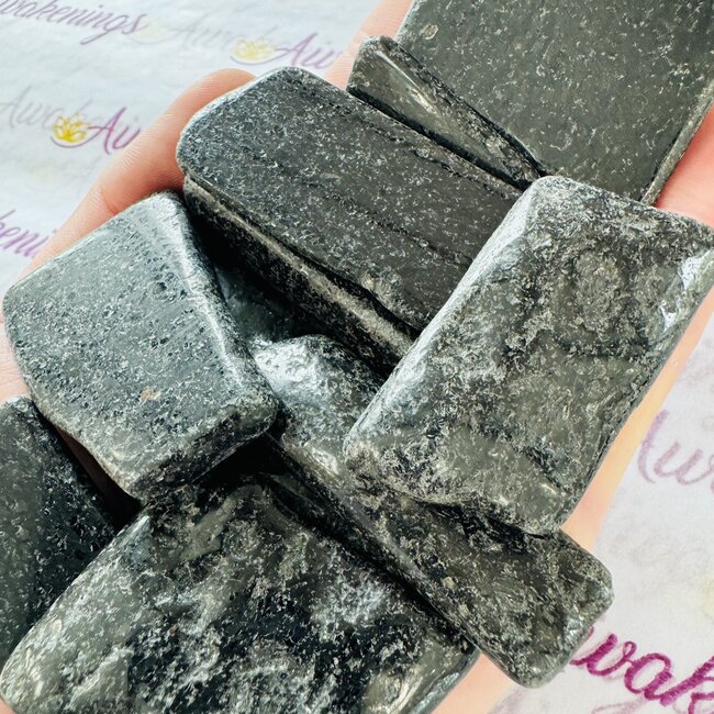 Amphibole (Anthophyllite) in Biotite Slice Slab - Medium Flat