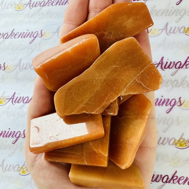 Red Orange Aventurine Slice - Mini Slab Flat