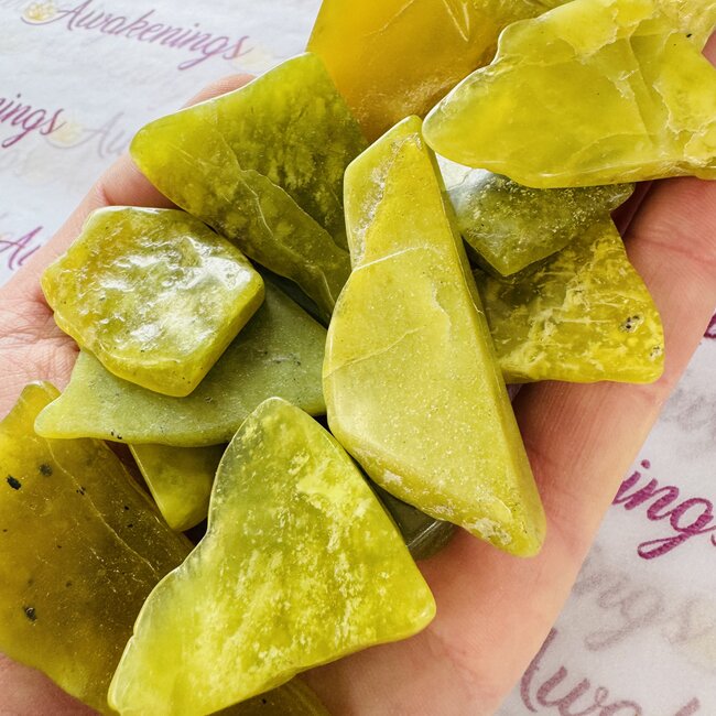 Serpentine (Lemon) Slice - Small Slab Flat