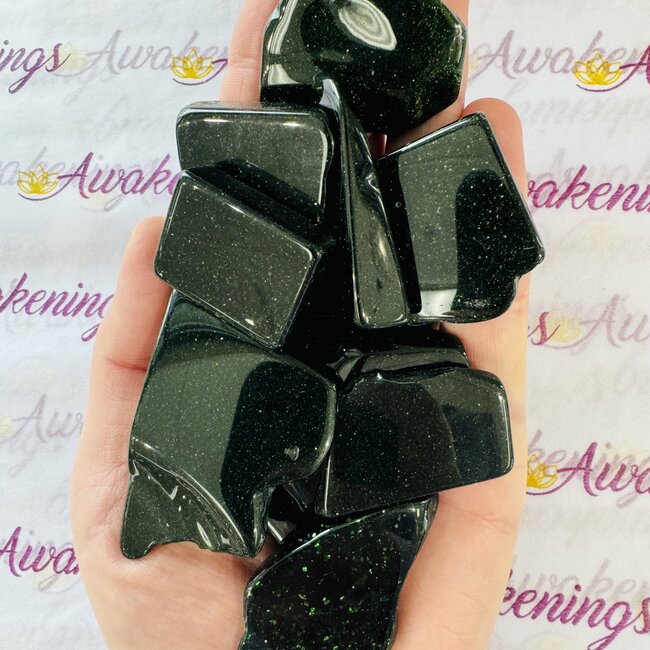 Green Sandstone (Goldstone) Sand Stone Slice - Small Slab Flat