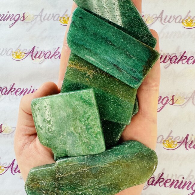 Green Fuchsite Slice - Medium Slab Flat