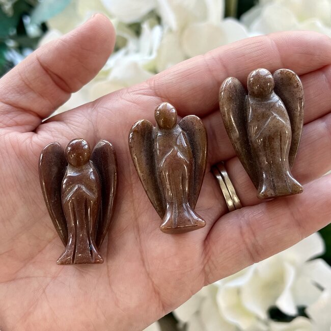 Red Aventurine Angel-Small 1.5" Mini Carvings