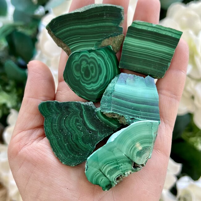 Malachite Slab Slice - Small