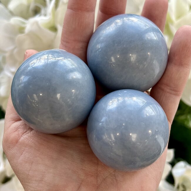 Angelite Sphere Orb-45mm