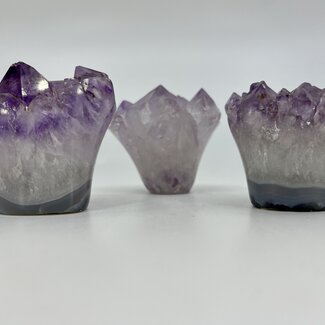 Amethyst Druzy Flowers - Large Rough Raw Natural Carving