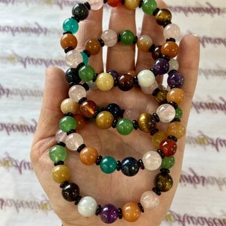 Assorted Multi Gemstone Bracelet  - 10mm