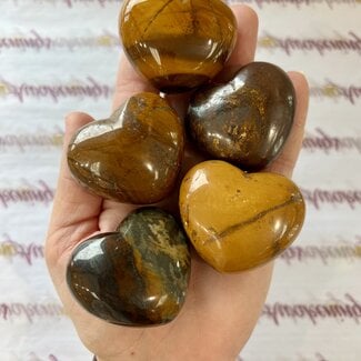 Desert Jasper Polychrome Jasper Puffy Hearts - Medium