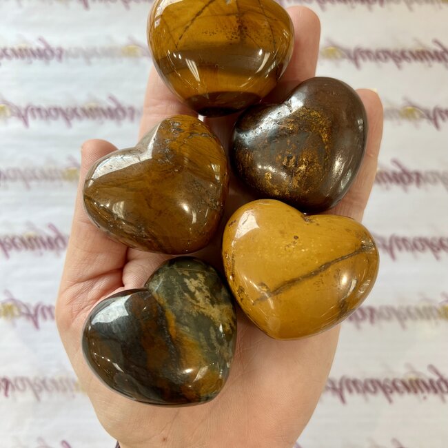 Desert Jasper Polychrome Jasper Puffy Hearts - Medium