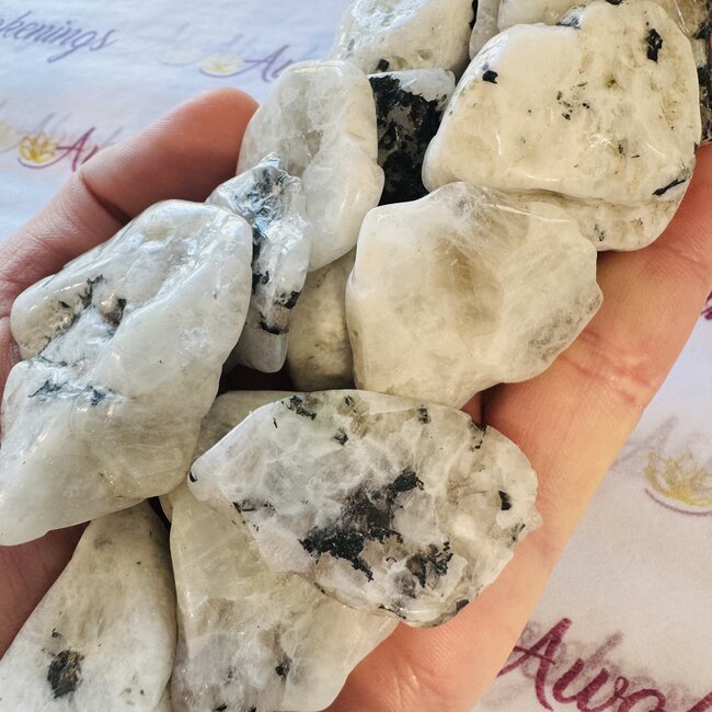 Rainbow Moonstone Slice - Small Slab Flat