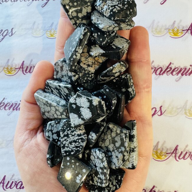 Snowflake Obsidian Slice - Mini Slab Flat