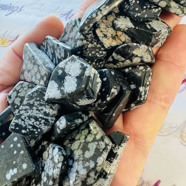 Snowflake Obsidian Slice - Mini Slab Flat