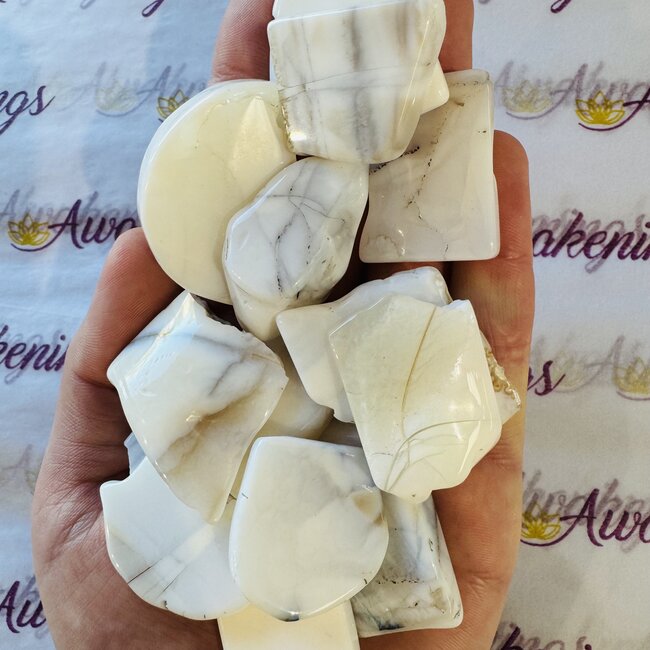 White Opal Slice - Small Slab Flat
