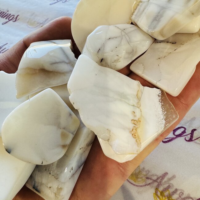 White Opal Slice - Small Slab Flat