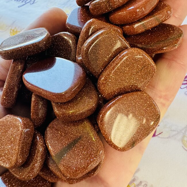 Goldstone Sandstone (Goldstone) Sand Stone Flat Stone - Mini Slice Slab