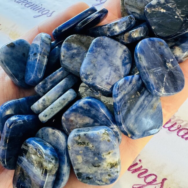 Sodalite Flats Stone - Mini Slices Slabs