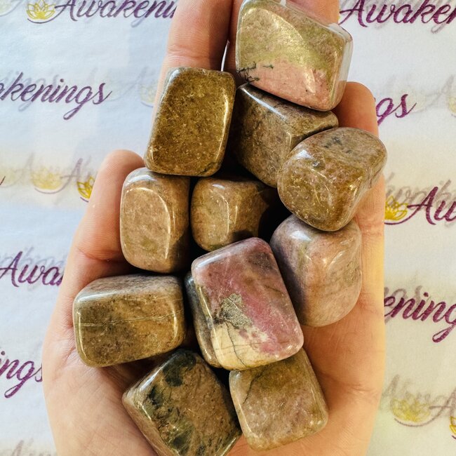 Rhodonite Cubes 1"