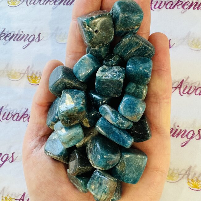 Blue Apatite Cubes 1"