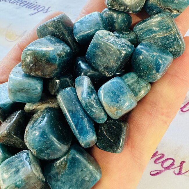 Blue Apatite Cubes 1"