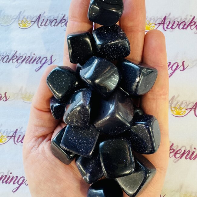 Blue Sandstone (Goldstone) Sand Stone Cubes 1"
