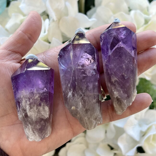 Amethyst Points - Phantom Inclusions Rainbows - Large (AA Grade)