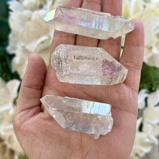 White (Angel) Aura Quartz Points - Clear Large