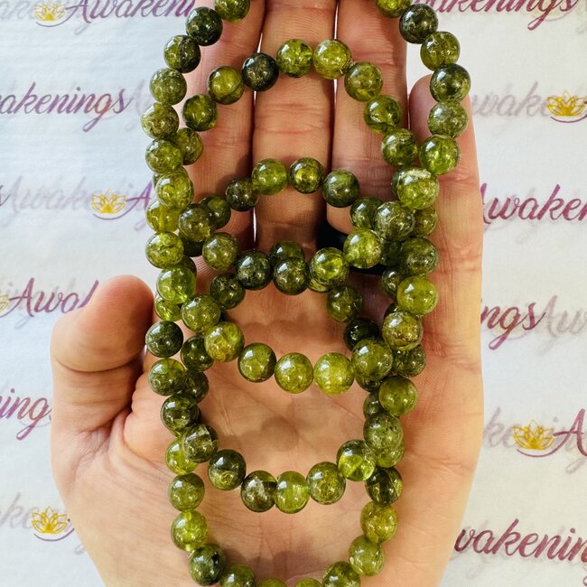 Green Peridot Bracelets - 8mm