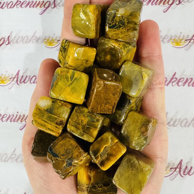 Yellow Pietersite Cubes 1"