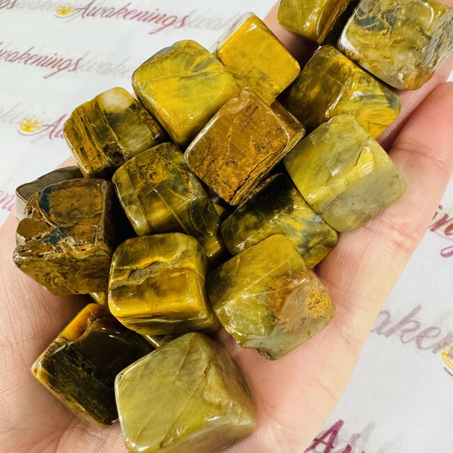 Yellow Pietersite Cubes 1"