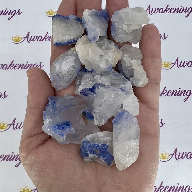 Dumortierite in Quartz Cluster - Rough Raw Natural