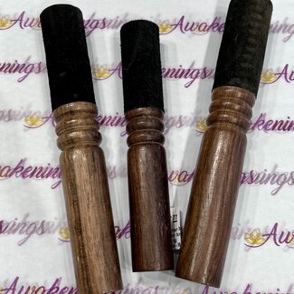 Hammer Mallet Striker for Singing Bowls - Medium Wood Velvet