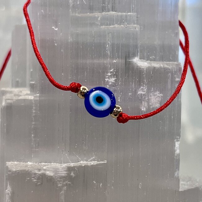 Evil Eye Bracelets - Red Simple Adjustable - Parachute String Protection