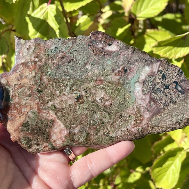 Datolite Slab -  Rough Raw Natural Copper