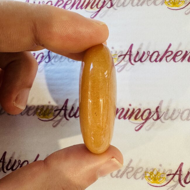 Red Orange Aventurine - Palm Pillow Pocket Stone