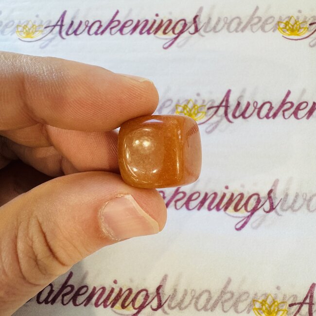 Red Orange Aventurine Cubes 1"