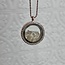 Sunstone (Heliolite) Inside Rose Gold Locket (18-24") Rhinestone Necklace - Adjustable Magnetic Beaded Chain Pendant Charm