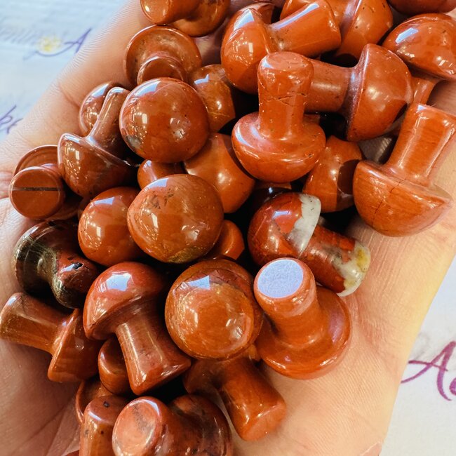Red Aventurine Mushrooms - Mini