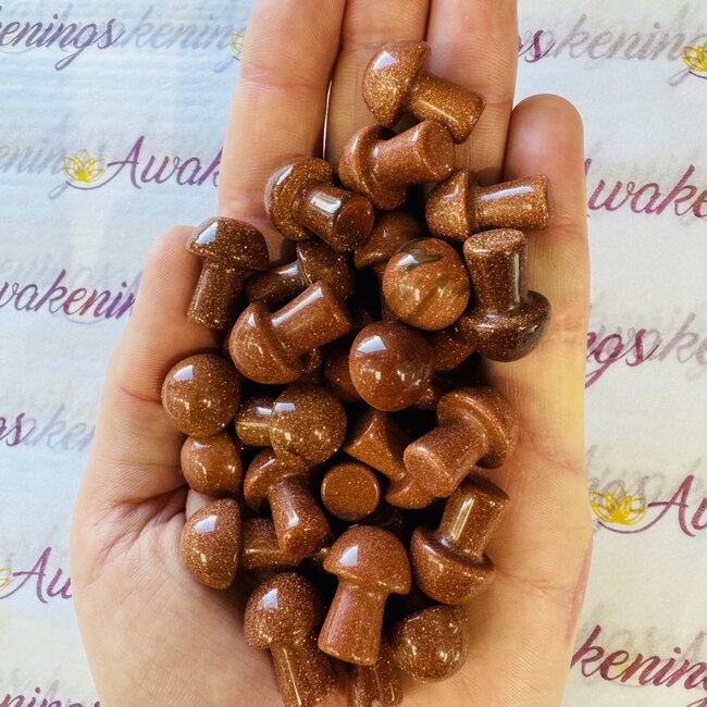 Gold Sandstone (Goldstone) Sand Stone Mushroom - Mini