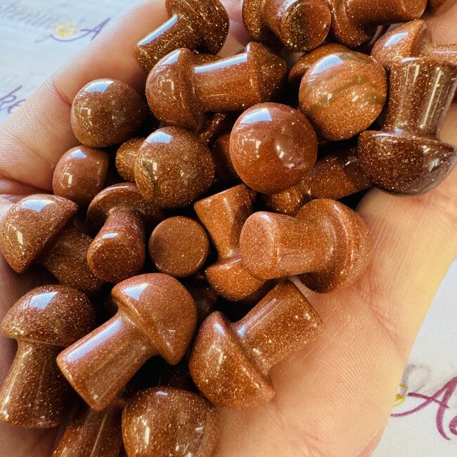 Gold Sandstone (Goldstone) Sand Stone Mushroom - Mini