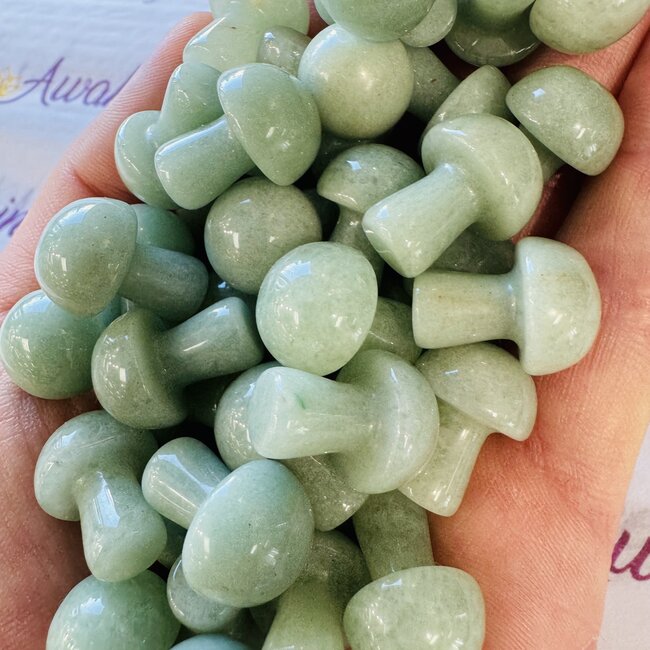 Green Aventurine Mushrooms - Mini