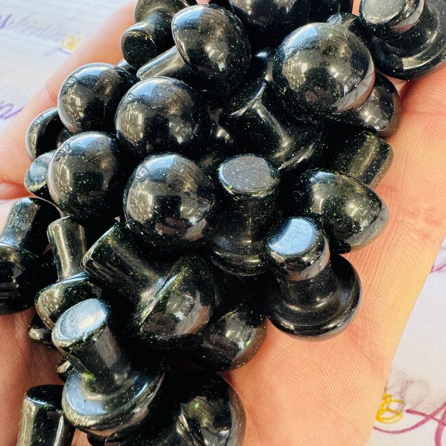 Green Sandstone (Goldstone) Sand Stone Mushroom - Mini