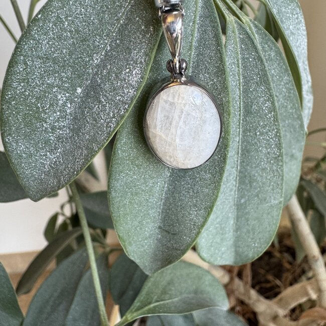 Russian Natrolite Pendants - Oval Bezel Set - Sterling Silver