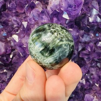 Seraphinite (Serafina Green Chlorite) Sphere Orb-35mm
