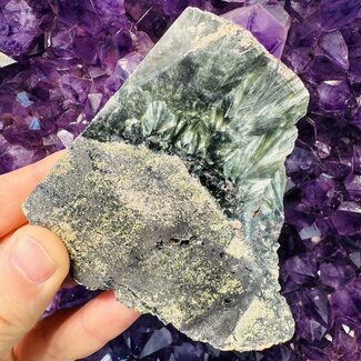 Seraphinite (Serafina Green Chlorite) Slab Flat Slice - Large Specimen